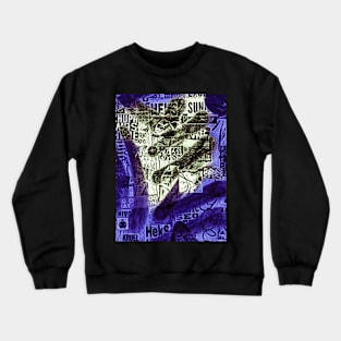 Purple Graffiti Urban Art NYC Street Style Crewneck Sweatshirt